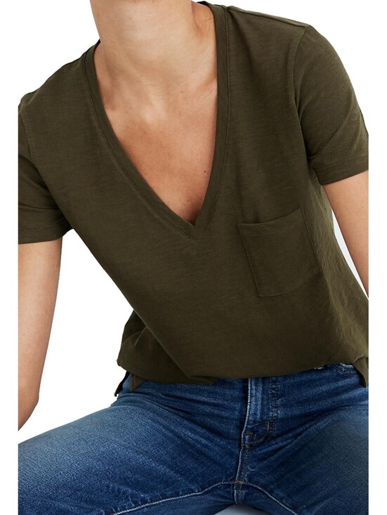 Planet Gold Tops - Planet Gold Womens V Neck Drop Shoulder T-Shirt Size L